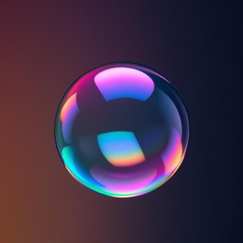 Iridescent glass orb